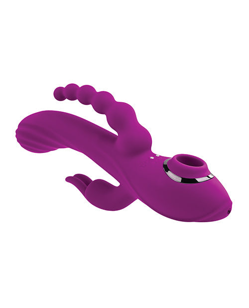 Purple silicone product on a white background