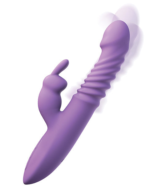 Purple silicone toy on a white background