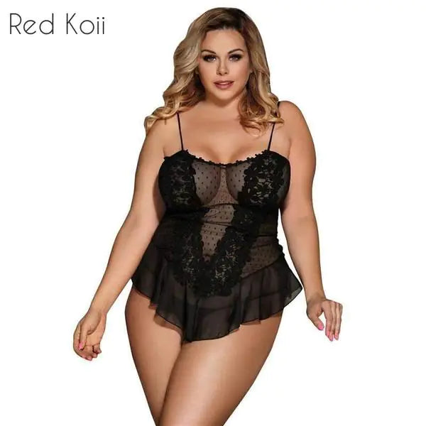 Plus Size Black and White Lingerie for Women