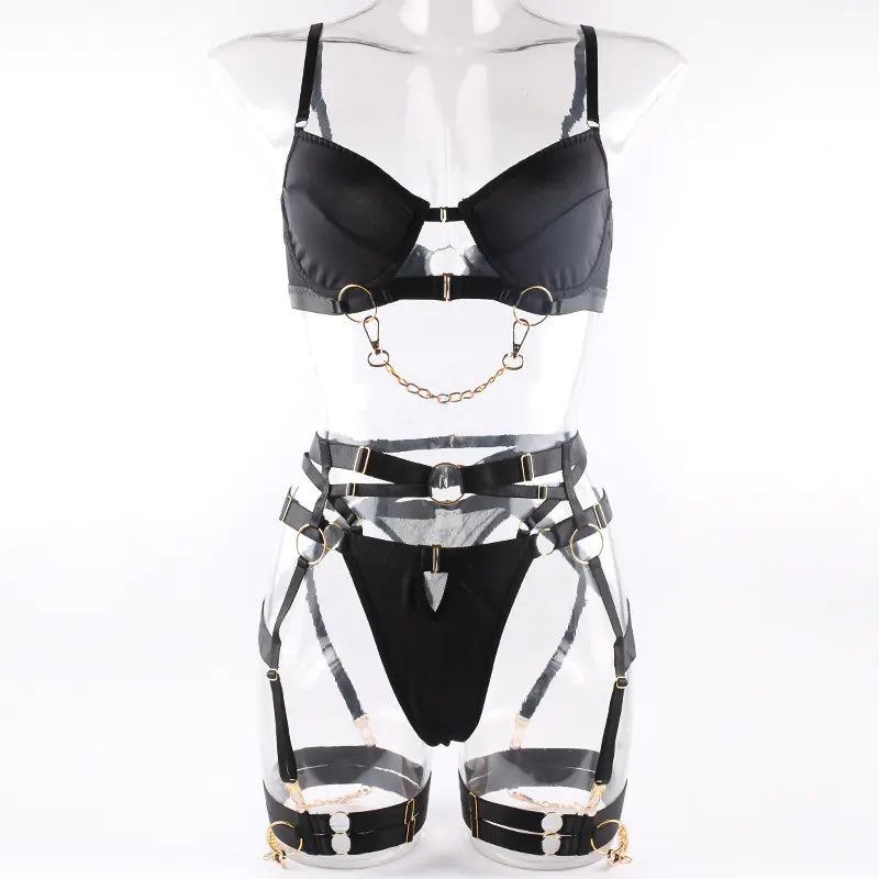 Metal Chain Lingerie Set (4 Pieces)