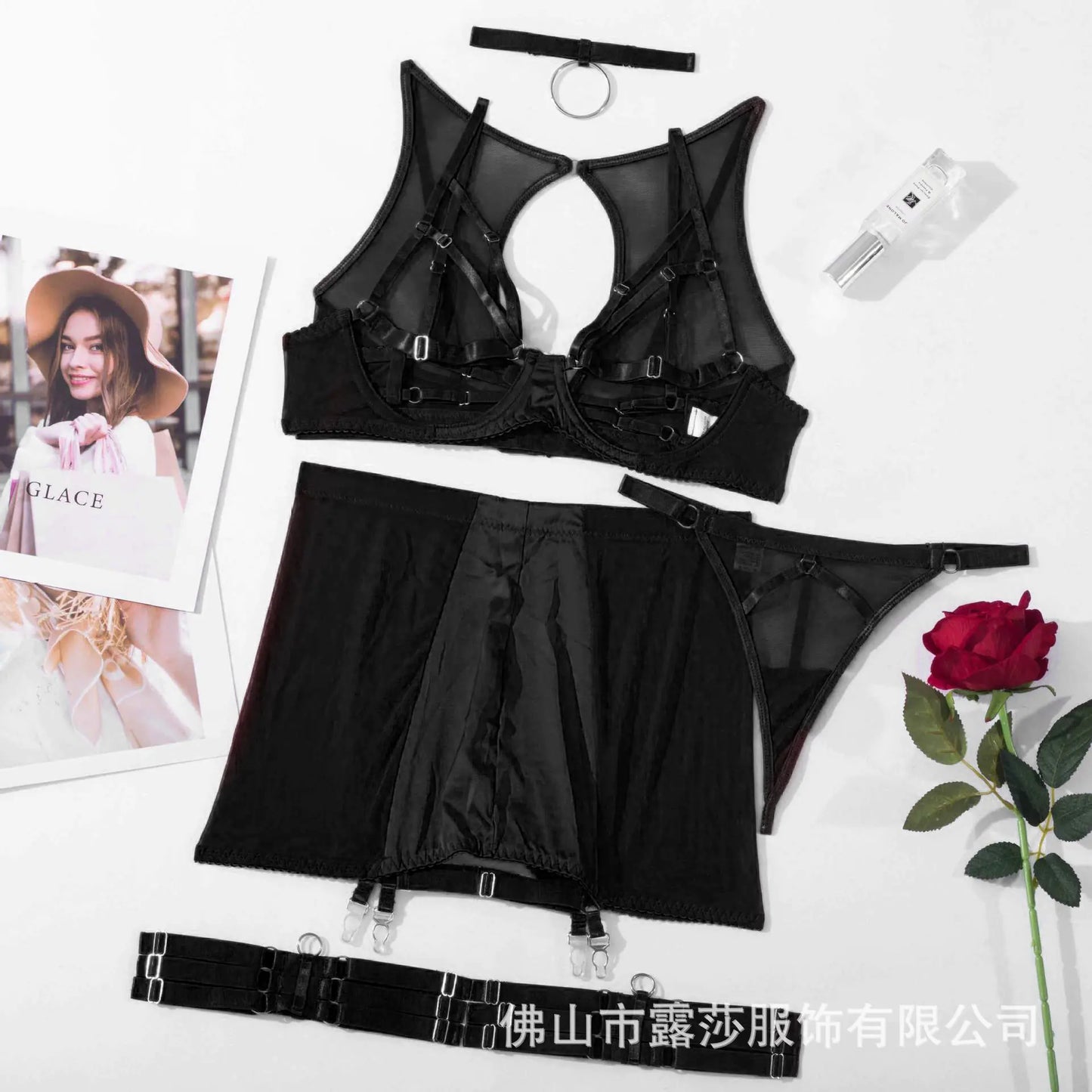 Fashion Mesh Lingerie with Underwire