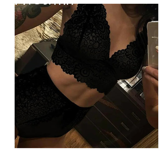 Two-Piece Set, Sexy Lace Lingerie Outfit