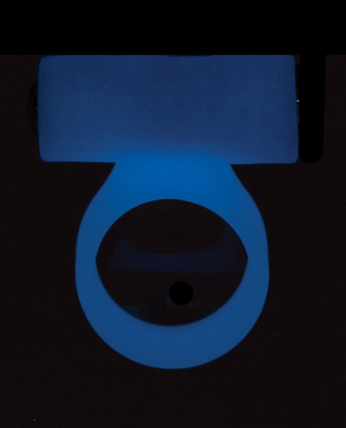 Blue plastic component on a black background