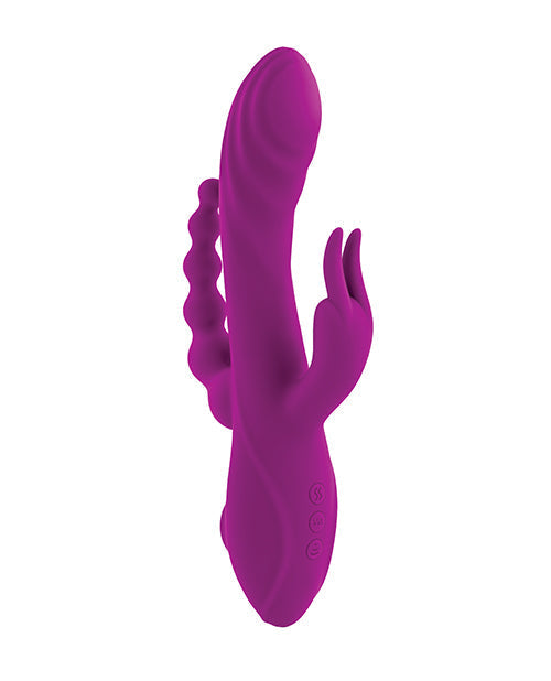 Purple silicone tool on a white background