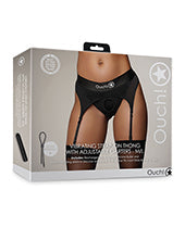 Black incontinence product with packaging on a white background