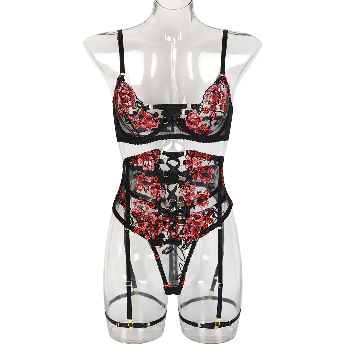 Cross-Border Embroidered Lingerie Set