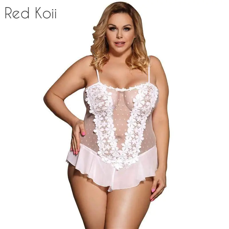 Plus Size Black and White Lingerie for Women
