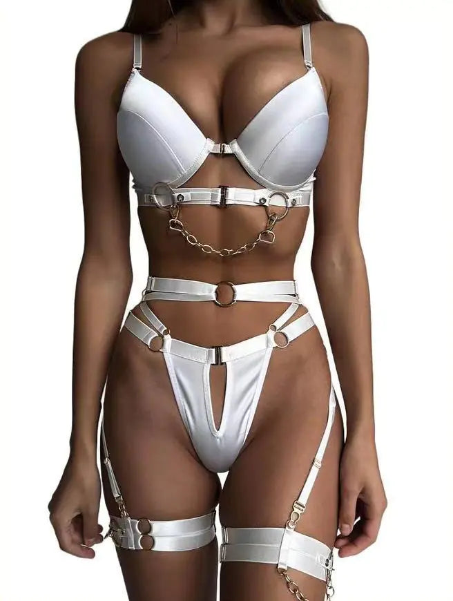 Metal Chain Lingerie Set (4 Pieces)