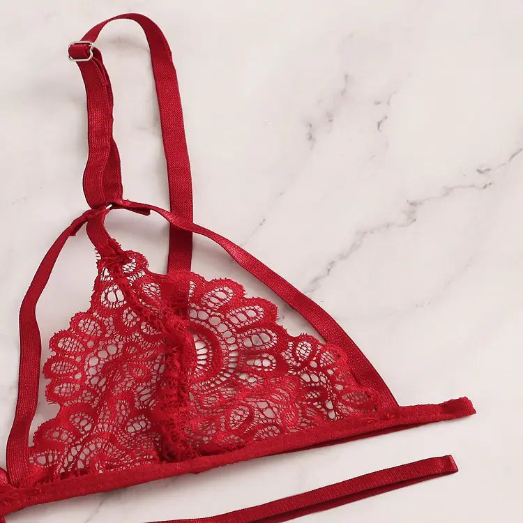 Lingerie Set with Neck and Leg Rings