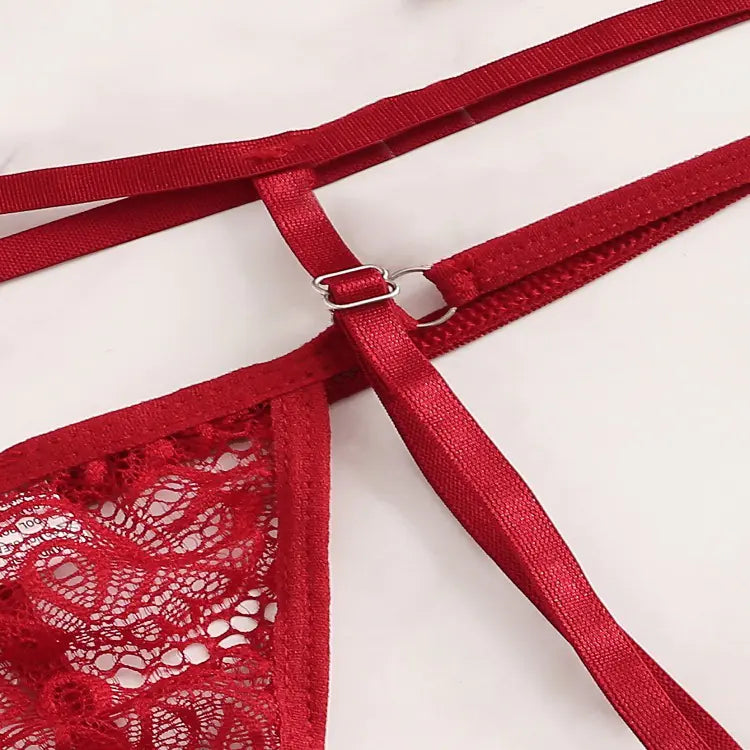 Lingerie Set with Neck and Leg Rings