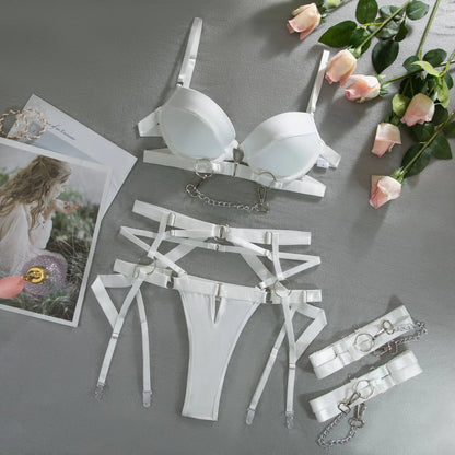 Metal Chain Lingerie Set (4 Pieces)