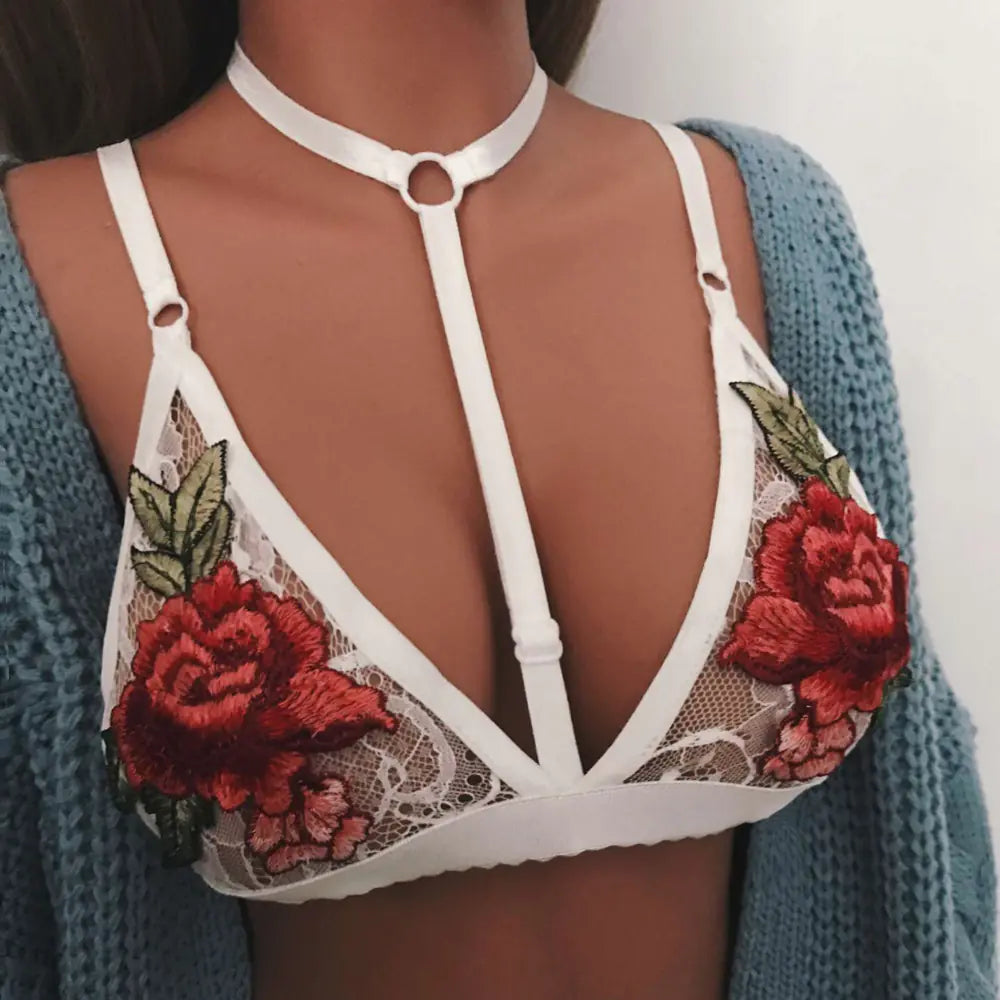 Fashionable Sexy Embroidered Lace Lingerie