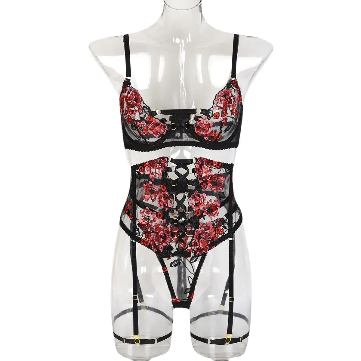 Cross-Border Embroidered Lingerie Set