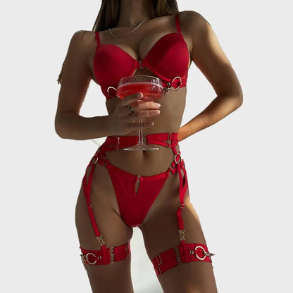 Metal Chain Lingerie Set (4 Pieces)