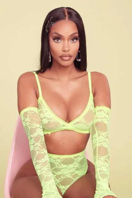 Lace Sexy Cami Three-Piece Lingerie