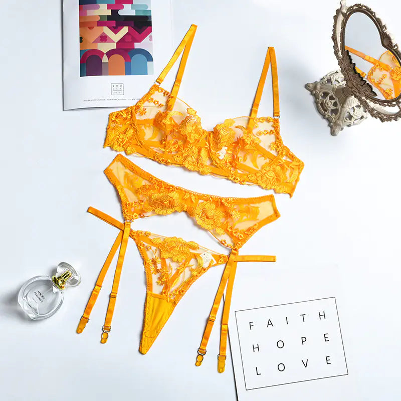 Lace Mesh Lingerie Set