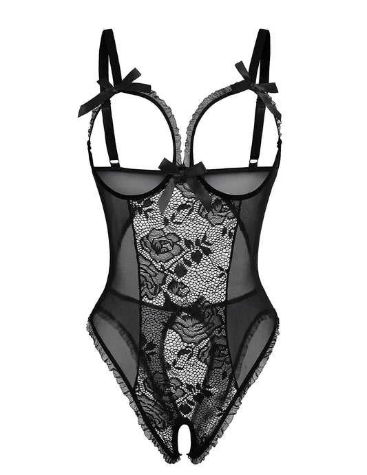 One Piece Lace Babydoll Bodysuit