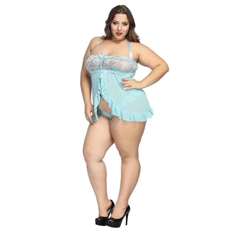 Plus Size Lace Lingerie Sleepwear