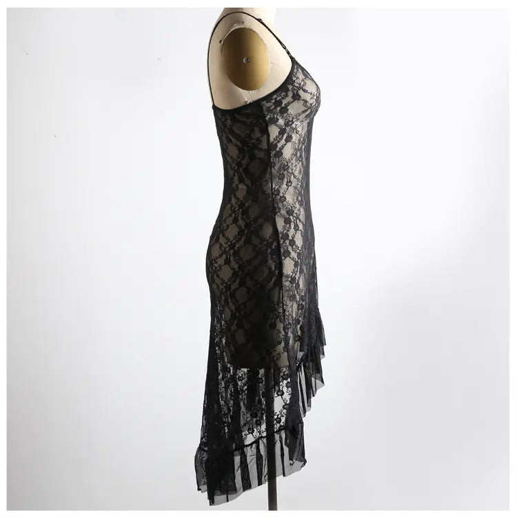 Transparent Lace Cami Dress - Women's Sexy Lingerie