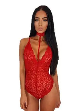 Lace Women's Lingerie with Floral Cutouts