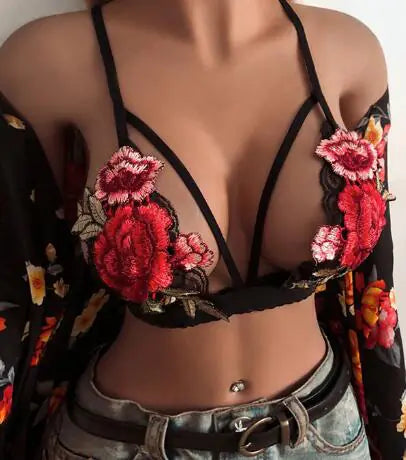Fashionable Sexy Embroidered Lace Lingerie